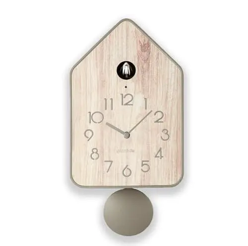 Produktbild: Guzzini - QQ-UP Wanduhr mit Pende - Taubengrau, 18,8x9,8xh37 cm - 168605158