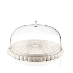 Produktbild: Guzzini - Tiffany, Set kleine Tortenplatte - Milchweiß, Ø 30xh16 cm - 199501156, Weiß