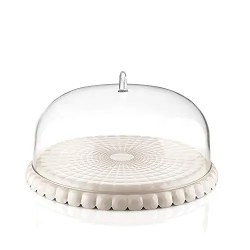 Produktbild: Guzzini - Tiffany, Set kleine Tortenplatte - Milchweiß, Ø 30xh16 cm - 199501156, Weiß