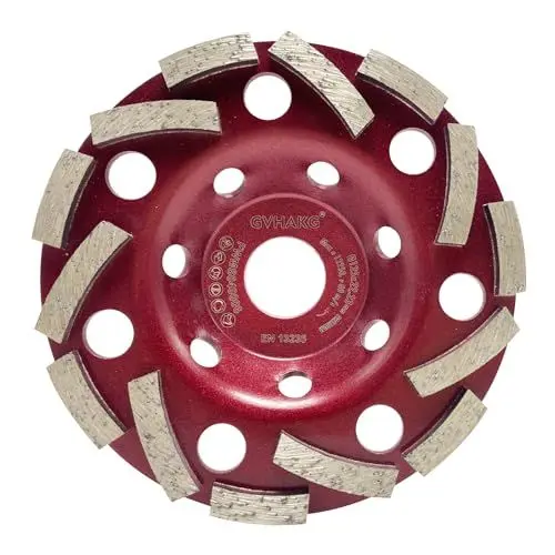 Produktbild: GVHAKG Diamant Schleiftopf 125mm×22.23mm, Topfschleifer Für Beton Stein Naturstein Fliesenkleber Granit Mauerwerk-Extra Speed Diamant Schleifscheibe