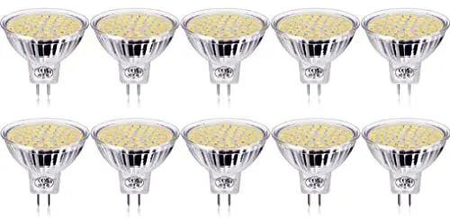 Produktbild: GVOREE MR16 GU5.3 LED Lampen Neutralweiss,450lm,Ersatz für 40W Halogenlampen,5W,12V AC/DC,Neutralweiß 4000K,120° Ausstrahlungswinkel, LED Spot 10er Pack