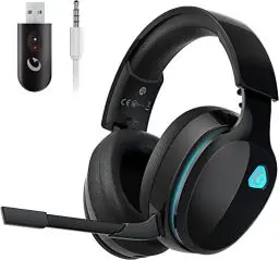 Produktbild: Gvyugke 2,4 GHz Wireless Gaming Headset für PC, PS4, PS5, Mac, Switch, Bluetooth Kabelloses Kopfhörer mit abnehmbarem Mikrofon mit Geräuschunterdrückung, 3,5 mm Kabelmodus für die Xbox-Serie