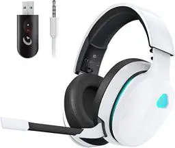 Produktbild: Gvyugke 2,4 GHz Wireless Gaming Headset für PC, PS4, PS5, Mac, Switch, Bluetooth Kabelloses Kopfhörer mit abnehmbarem Mikrofon mit Geräuschunterdrückung, 3,5 mm Kabelmodus für die Xbox-Serie