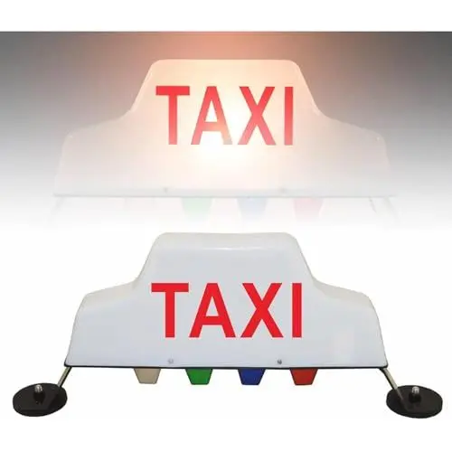 Produktbild: GXLDIANPU 12-V-Taxilampe, Taxi-Oberlicht, Mit 4 Zusatzlichtern, Wasserdicht Und Versiegelt, Geringer Stromverbrauch, Für Alle Fahrzeuge