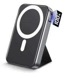Produktbild: Gxorul Power Bank, Magnetische Powerbank 12000mAh,PD 22.5W Schnellladung Kabellose Powerbank mit USB-C-Eingänge＆Ausgang und LED-Display für iPhone 15/14/13/12/Pro/Pro Max Serie