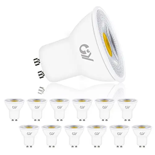 Produktbild: GY GU10 LED Neutralweiss Lampe,8W 4000K 600 Lumen Neutralweiß Glühbirnen,Ersetzt 80W Halogen Leuchtmittel,38° Abstrahlwinkel Spot Strahler,Nicht Dimmbar Reflektor Lampen,12 stück(Energieklasse E)