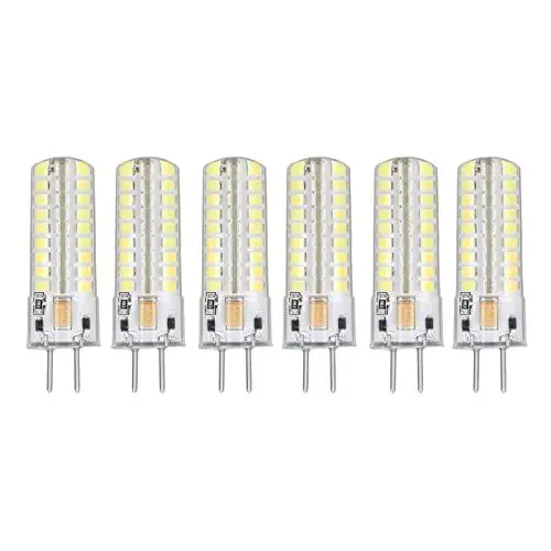 Produktbild: GY6.35 Birne, 6 Stück GY6.35 LED Glühbirne, 7W 700lm 72 LEDs Kronleuchter Glühbirnen Energiesparende LED Mais Glühbirne für Zuhause Anhänger, LED Birnen (Weißes Licht)