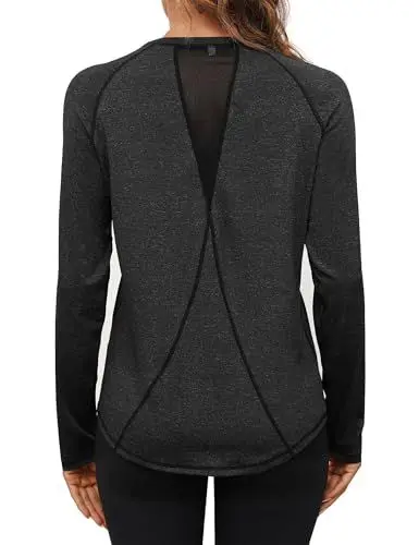 Produktbild: Gyabnw Langarm Sportshirt Damen Sport Tshirt Wandershirt Funktionsshirt Laufshirt Yoga Shirt Top Oberteile Fitness