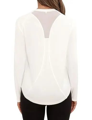 Produktbild: Gyabnw Laufshirt Damen Langarm Sportshirt Locker Sport Shirt Funktionsshirt Wandershirt Oberteile Yoga