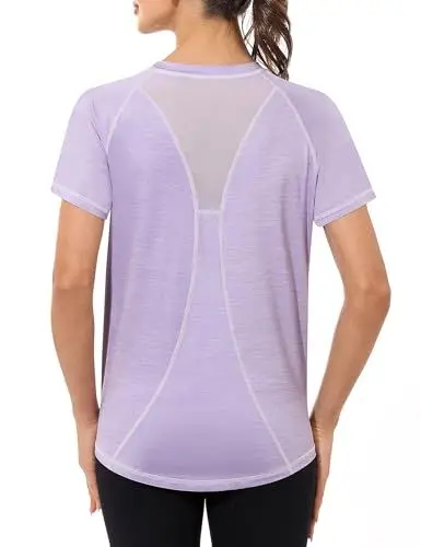 Produktbild: Gyabnw Sport Oberteile Damen Sportshirt Kurzarm Fitness Shirt Sportoberteile Trainingsshirt Gym