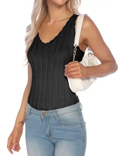 Produktbild: Gyabnw Tank Top Damen Elegant Oberteile Blusen Sommer Blusentop Ärmellose Bluse