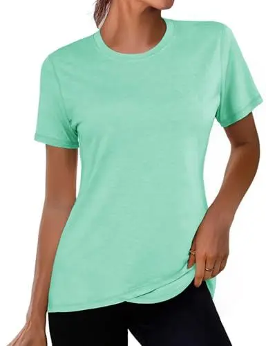Produktbild: Gyabnw UV Sport Oberteile Damen Fitness Laufshirt Kurzarm Funktionsshirt Fitness Wandershirt