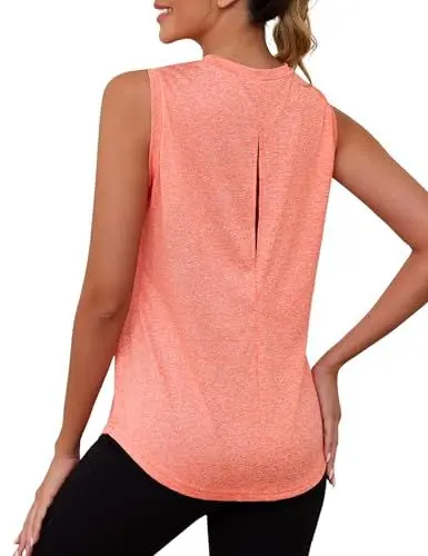 Produktbild: Gyabnw Yoga Damen Sport Tank Top Racerback Ärmelloses Yoga Oberteile Sommer Fitness Tops Gym Leichte Sporttop