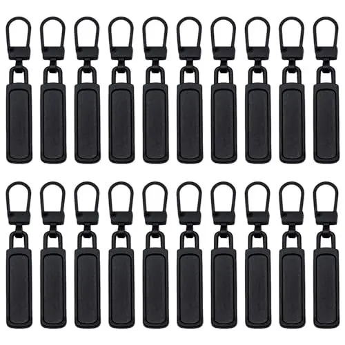 Produktbild: GYHWOFUL 20 Stück Reißverschluss Zipper, Ersatzteile Reißverschluss Zieher, Zinklegierung Reißverschluss Zipper Ersatz, Reißverschluss Anhänger für Jacken, Hosen, Gepäck, Geldbörsen usw