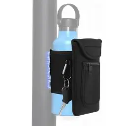 Produktbild: Gym Zubehör Tasche für Sportflasche, Magnetischer Sporttasche, Fitness Tasche Gym Bag, Molle Flaschenhalter für 1 & 1.5 Liter Wasserflaschen, Handy, Schlüssel, Karten/Kopfhörer