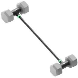 Produktbild: Gymbodiez Multibell Langhantel - Verwandel deine Kurzhanteln in eine Langhantel - 105cm Länge - Fitnessgeräte für Zuhause, Kurzhanteln 2er Set, Hanteln Set, Verstellbare Hanteln