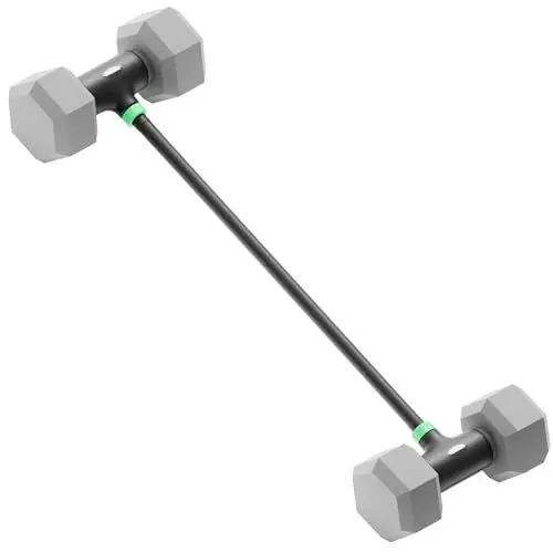 Produktbild: Gymbodiez Multibell Langhantel - Verwandel deine Kurzhanteln in eine Langhantel - 105cm Länge - Fitnessgeräte für Zuhause, Kurzhanteln 2er Set, Hanteln Set, Verstellbare Hanteln