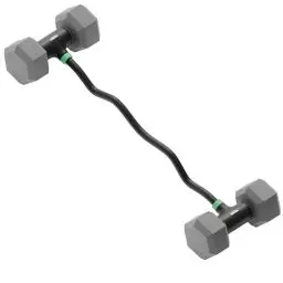 Produktbild: Gymbodiez Multibell SZ-Stange - Verwandel deine Kurzhanteln in eine SZ-Stange - 105cm Länge - Fitnessgeräte für Zuhause, Kurzhanteln 2er Set, Hanteln Set, Verstellbare Hanteln