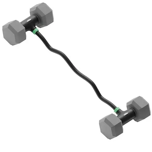 Produktbild: Gymbodiez Multibell SZ-Stange - Verwandel deine Kurzhanteln in eine SZ-Stange - 105cm Länge - Fitnessgeräte für Zuhause, Kurzhanteln 2er Set, Hanteln Set, Verstellbare Hanteln