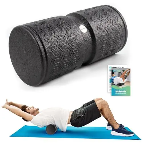 Produktbild: Gymerk Faszienrolle Wirbelsäule, Foam Roller Mittlere Härte, 30x15cm Faszienrolle Rücken zur Dehnung & Fitness des Rücken Wirbelsäule Beine für Faszien Training