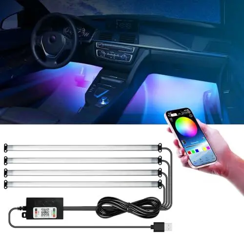Produktbild: GZ5CG Auto Innenbeleuchtung Mehrfarbige Umgebungslichter 72SMD APP Steuerung Musik Sync 5V