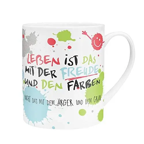 Produktbild: H:)PPY life 45358 Porzellan Tasse mit Spruch 