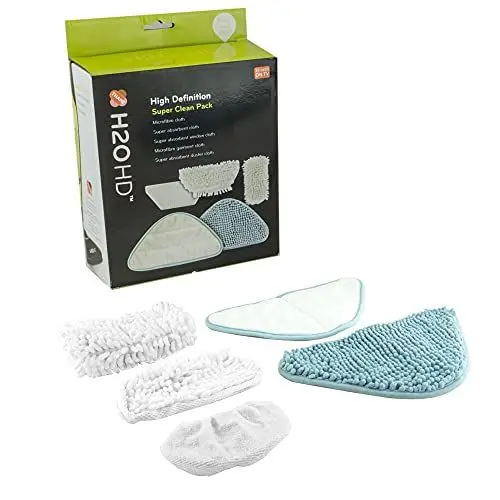 Produktbild: H2O HD Super Sauber Bausatz - (5er-Pack) – Fleckenreiniger, Fugenreiniger, Badezimmerreiniger, Dampfglätter für Kleidung, tragbarer Dampfglätter, Auto-Dampfreiniger