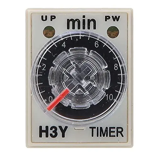 Produktbild: H3Y-2 Zeitrelais, Hochgenauer Zeitrelaisschalter, 8 Pins, 0–10 Minuten, für Haushaltsgeräte, Elektrobedarf mit Transparentem Zifferblatt (220VAC)