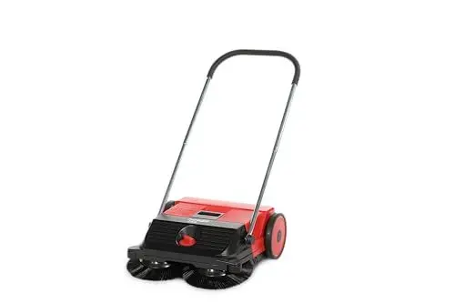 Produktbild: Starmix haaga 255 Kehrmaschine – Kehrleistung 1.600 m²/h, Behältervolumen 20 Liter, für den Einsatz auf kleinen Flächen bis 500 m² Handkehrmaschine für Blätter, Dosen, Steine, Plastikflaschen und mehr