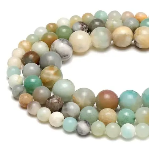 Produktbild: HAAMIIQII 60pcs 6mm Natürliche Amazonit Perlen Runde Lose Edelstein Perlen für Schmuck Herstellung DIY Armband Halskette