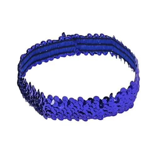 Produktbild: Haarband Karneval Gala Damen Bühnenzubehör Pailletten Stirnband Haarspange Mode-Bühnenshow Karnevalsparty Zubehör für den Abschlussball (A, One Size)