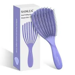 Produktbild: Haarbürste, SHINLEA Haarbürste Ohne Ziepen für Damen,Herren & Kinder,Lockenbürste für Locken & Lange Haare,Entwirrbürste für Nasses und Trockenes Haar,Müheloses und Frizzfreies Haarstyling (Violett)