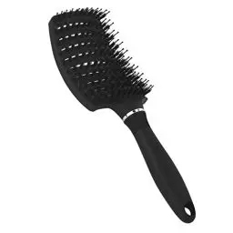 Produktbild: Haarbürste ohne Ziepen, JT JUSTIME Bürsten mit Wildschweinborsten, Entwirrungsbürste Haarstyling für Lange Dicke Lockige Nasse Haare, Haarpflege (Schwarz)