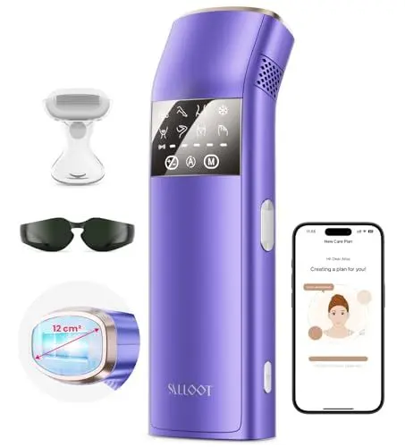 Produktbild: Haarentfernung Laser mit Saphir-Eis-Kühlung Technologie, Schmerzfreie IPL Geräte Haarentfernung Damen, Herren, für Gesich, Bikini, Körper, Beine, Achseln