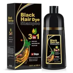 Produktbild: Bablabear haarfarbe schwarz haarfärbeshampoo für Männer und Frauen, haarfarbe shampoo für Graues Haar, black hair dye shampoo 3 in 1,Hair Color Shampoo für trockenes Haar 500ml