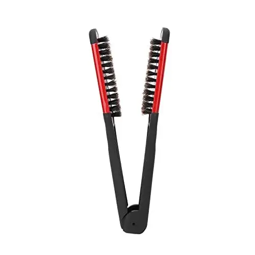 Produktbild: Haarglättungskamm, Wildschweinborstenclip Haarbürste Haarglätter kein Elektrischer Doppelseitiger Glatter Haarstylingkamm Friseurbürste Haarstyling-Werkzeuge Heimfriseursalon
