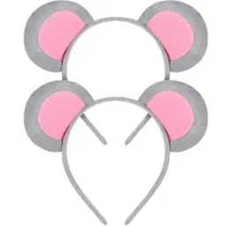 Produktbild: Haarreifen mit Ohren Kreative Cartoon Stirnband Tiara Foto Booth Haarschmuck für Kinder Cosplay Geburtstagsfeier Karneval Weihnachten Party Supplies 2 Stück (Grau)