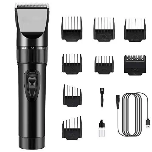 Produktbild: Haarschneidemaschine Profi Haarschneider Herren Haartrimmer Bartschneider Barttrimmer Präzisionstrimmer Männer Langhaarschneider, Haarrasierer Set für Kinder und Familien, USB Wiederaufladbar