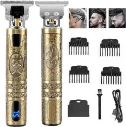 Produktbild: Haarschneidemaschine Profi, Wasserdicht Haarschneider Herren, Elektrisch Trim Rasierer, USB Wiederaufladbar Haartrimmer Barttrimmer, T-Blade Trimmer für Männer mit 4 Kamm und LED Anzeige