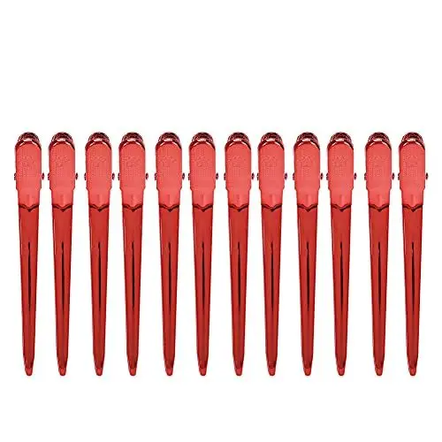 Produktbild: Haarspangen Haarnadel für Salon 12pcs Salon Clamp Griffe Friseur Friseur Entenschnabel(rot)