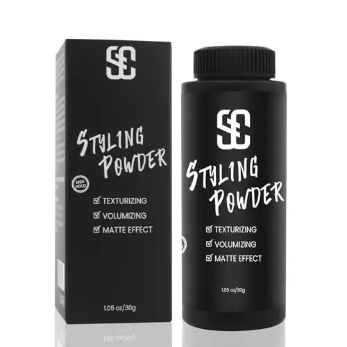 Produktbild: Haarstyling Pulver Matte, Styling Puder,natürliches Aussehen Haarpulver für Männer Frauen, Haar Textur Pulver Haar Volumizer, mattes Finish,perfekt für jeden Look und Haartyp, 1.05oz