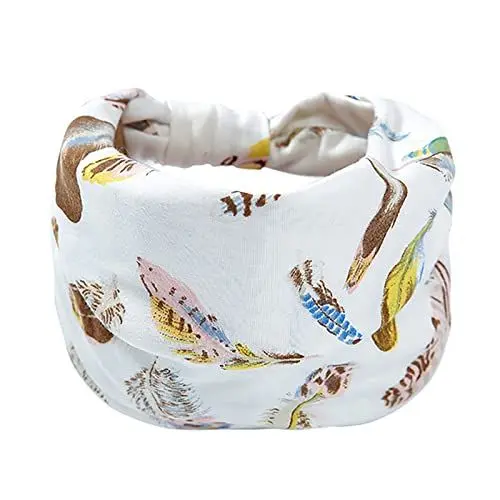 Produktbild: Haartuch Zum Schlafen Schal Schwarz Damen Winter Europäisches und amerikanisches bedrucktes Blumenstirnband Doppelschicht-Stirnband mit breitem Halstuch Seide Schwarz Seidenschal (AO, One Size)