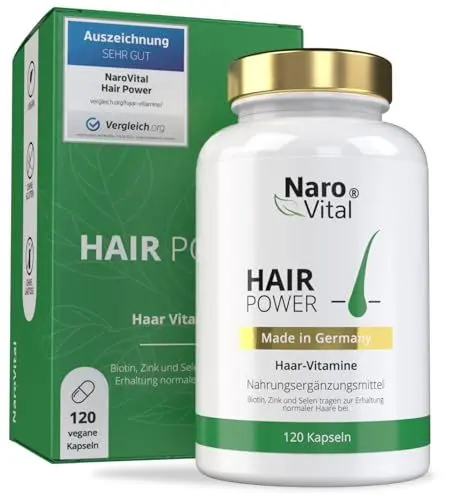 Produktbild: Haar Vitamine - Hochdosiert mit Biotin, Zink, Selen, OPC, Hirse-Extrakt (reich an Silizium und Kieselerde) - 120 Kapseln (2 Monate) - Haar- & Bartwuchs - Frauen und Männer