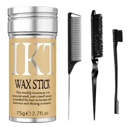 Produktbild: Haarwachs-Stick, Wachsstab für Haare glatter Stick für Haare, Haarwachs-Stick für Perücken mit Bürsten Bed Head Stick Edge Control Slick Stick Hair Pomade Stick Nicht fettendes Styling-Wachs 2,7 Oz