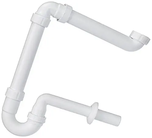 Produktbild: HAAS Raumspar-Waschtisch-Siphon | DN 32 | 1 1/4 Zoll | Kunststoff weiß | Typ 4832 | 1 Stück
