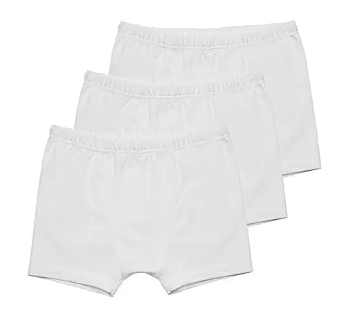 Produktbild: HAASIS BODYWEAR, Jungen Pants 3er Pack GOTS zertifizierten, doppelter Fronteinsatz, Single Jersey, Bio Baumwolle/Elasthan, Made in Europe, Größe:116, Farbe:weiß