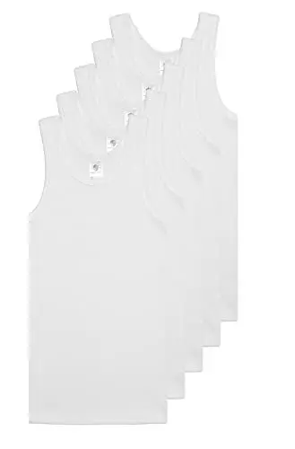 Produktbild: HAASIS BODYWEAR, Mädchen Unterhemd 5er Pack, GOTS zertifiziert, Feinripp, reine Bio Baumwolle, Made in Europe, Größe:116, Farbe:weiß