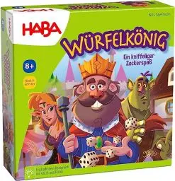 Produktbild: HABA Würfelkönig – Kniffliges Würfel- und Kartenspiel für 2-5 Spieler – Spannendes Gesellschaftsspiel für die ganze Familie – Ab 8 Jahren – Ideal als kleines Geschenk – 1303485001