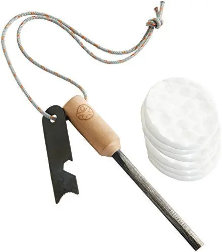 Produktbild: HABA 303527 - Terra Kids Feuerstarter-Set, praktisches Zündstahl-Set zum Feuer machen für Kinder gemeinsam mit Erwachsenen, Outdoor-Tool aus Holz und Metall, Camping- und Lagerfeuer-Zubehör