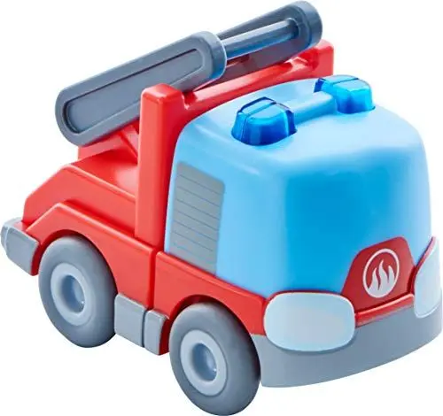Produktbild: HABA 303844 - Kullerbü – Feuerwehr-Leiterwagen , Motorikspielzeug von 2-8 Jahren , Tolles Zubehör für alle Kullerbü-Bahnen